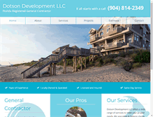 Tablet Screenshot of dotsondevelopmentllc.com